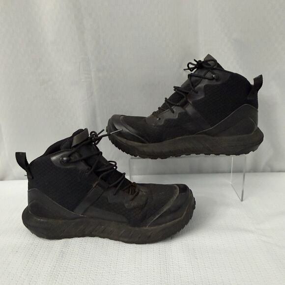 Under Armour Micro G Valsetz Mid Boots Mens 9.5 EE Black Tactical Lace Up